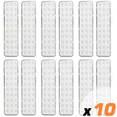 Kit 10x Luminaria Emergência Segurimax 23596 Premium 30 Leds SMD 50/100 Lumens 3/6H 25M² Menor preço em Kit 10x Luminaria Emergência Segurimax 23596 Premium 30 Leds SMD 50/100 Lumens 3/6H 25M²