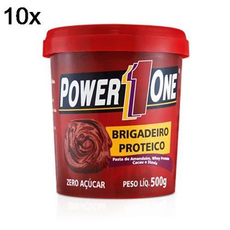 Kit 10X Pasta de Brigadeiro Proteico - 500g - Power One Menor preço em Kit 10X Pasta de Brigadeiro Proteico - 500g - Power One