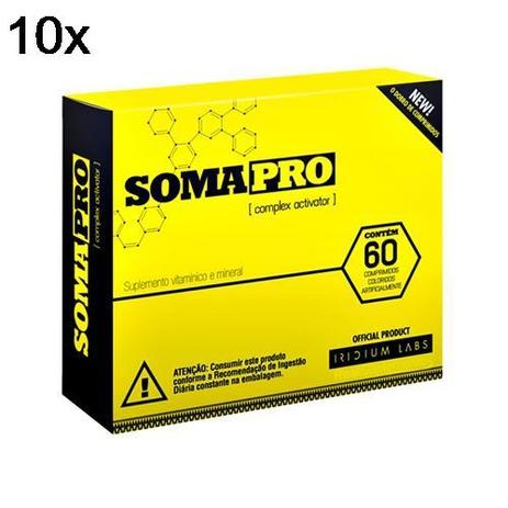 Kit 10X Somapro - 60 Cápsulas - Iridium Menor preço em Kit 10X Somapro - 60 Cápsulas - Iridium