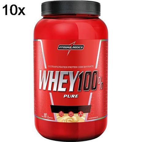 Kit 10X Super Whey 100 Pure - 907g Cookies Cream - IntegralMédica - Integralmedica Menor preço em Kit 10X Super Whey 100 Pure - 907g Cookies Cream - IntegralMédica - Integralmedica