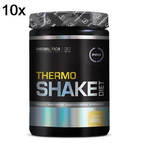Kit 10X Thermo Shake Diet - 400g Baunilha - Probiótica Menor preço em Kit 10X Thermo Shake Diet - 400g Baunilha - Probiótica