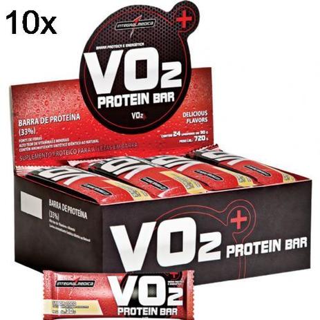Kit 10X VO2 PROTEIN BAR - 24 Unidades 30g Coco - IntegralMédica - Integralmedica Menor preço em Kit 10X VO2 PROTEIN BAR - 24 Unidades 30g Coco - IntegralMédica - Integralmedica