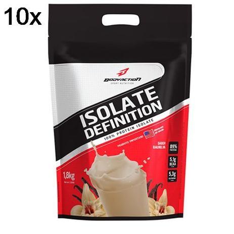 Kit 10X Whey Isolate Definition - 1800g Refil Baunilha - BodyAction Menor preço em Kit 10X Whey Isolate Definition - 1800g Refil Baunilha - BodyAction