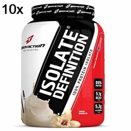 Kit 10X Whey Isolate Definition - 2000g Baunilha - BodyAction Menor preço em Kit 10X Whey Isolate Definition - 2000g Baunilha - BodyAction
