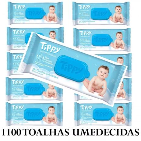 Kit 11 toalhas umedecidas tippy baby Menor preço em Kit 11 toalhas umedecidas tippy baby