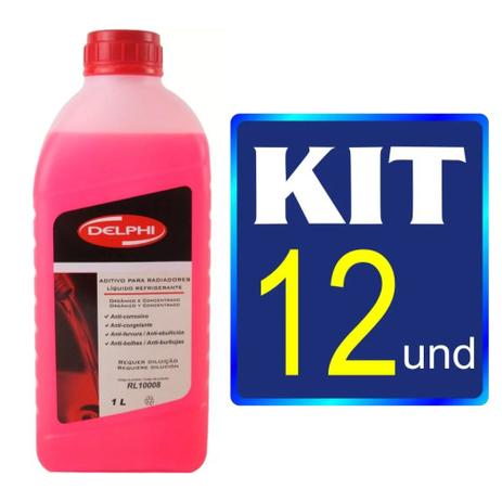 Kit 12 Aditivos Radiador Rosa Concentrado - Delphi Menor preço em Kit 12 Aditivos Radiador Rosa Concentrado - Delphi