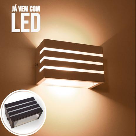 Kit 12 Arandela frisada retangular marrom + 12 led G9 5w branco frio 6000k st548 - Starlumen Menor preço em Kit 12 Arandela frisada retangular marrom + 12 led G9 5w branco frio 6000k st548 - Starlumen
