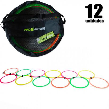 Kit 12 Argolas para Exercicios de Agilidade 33,5 Cm Proaction Menor preço em Kit 12 Argolas para Exercicios de Agilidade 33,5 Cm Proaction