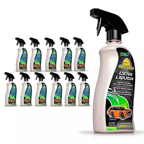 Kit 12 Cera Automotiva Liquida Colorida Branca 500ml Autoshine Menor preço em Kit 12 Cera Automotiva Liquida Colorida Branca 500ml Autoshine