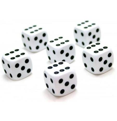 Kit 12 Dados Brancos 16mm Para Jogos R.p.g Tabuleiro - Nova era Menor preço em Kit 12 Dados Brancos 16mm Para Jogos R.p.g Tabuleiro - Nova era