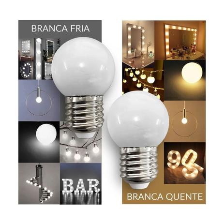 Kit 12 Lampada Bolinha Led 2,5W Penteadeira Camarim - Jdk Iluminação Menor preço em Kit 12 Lampada Bolinha Led 2,5W Penteadeira Camarim - Jdk Iluminação