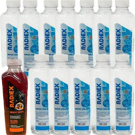 Kit 12 litros agua desmineralizada + 1 litro aditivo radiador heavy duty - kit00911 - RADIEX Menor preço em Kit 12 litros agua desmineralizada + 1 litro aditivo radiador heavy duty - kit00911 - RADIEX