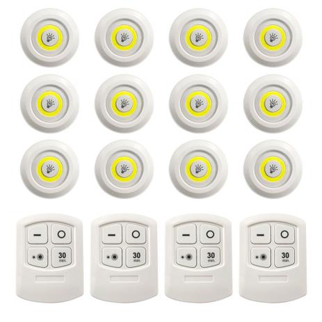 Kit 12 Luminárias Spot Led Sem Fio Controle Remoto - CBC Menor preço em Kit 12 Luminárias Spot Led Sem Fio Controle Remoto - CBC