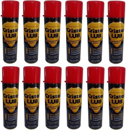 Kit 12 Óleos Desengripantes Lubrificantes Protetivos Spray CristalLub 300ml Cristal Menor preço em Kit 12 Óleos Desengripantes Lubrificantes Protetivos Spray CristalLub 300ml Cristal