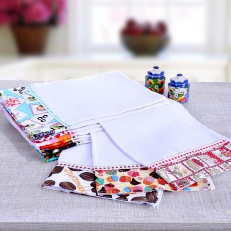 Kit 12 Panos Bainha Lisos com Barra Estampada 40cm x 65cm - Panosul é ruim? Kit 12 Panos Bainha Lisos com Barra Estampada 40cm x 65cm - Panosul é boa?
