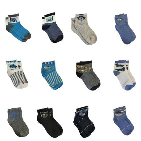 Kit 12 Pares De Meias Infantil Masculina Sortidas De 8 A 10 Anos - Dcp kids Menor preço em Kit 12 Pares De Meias Infantil Masculina Sortidas De 8 A 10 Anos - Dcp kids