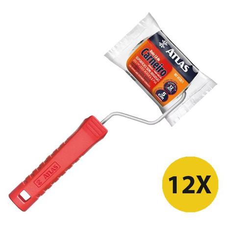 Kit 12 Rolo Lã Natural Pintura Parede Atlas- 5cm Menor preço em Kit 12 Rolo Lã Natural Pintura Parede Atlas- 5cm