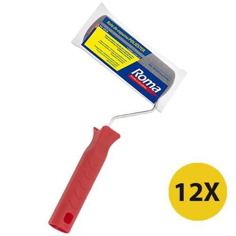 Kit 12 Rolos Espuma Pintura Portao, Grade, Ferro Roma 15cm Menor preço em Kit 12 Rolos Espuma Pintura Portao, Grade, Ferro Roma 15cm