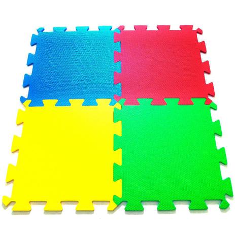 Kit 12 Tatame Eva Infantil Colorido 50x50x1 Natural Fitness Menor preço em Kit 12 Tatame Eva Infantil Colorido 50x50x1 Natural Fitness