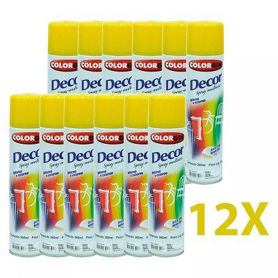 Kit 12 Tinta Spray Brilhante Uso Geral Amarelo Colorgin Menor preço em Kit 12 Tinta Spray Brilhante Uso Geral Amarelo Colorgin