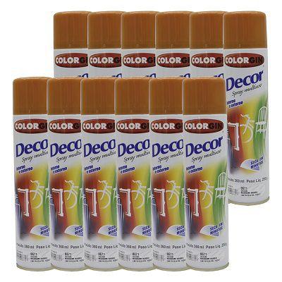Kit 12 Tinta Spray Colorgin Uso Geral Cor Marrom Barroco Menor preço em Kit 12 Tinta Spray Colorgin Uso Geral Cor Marrom Barroco