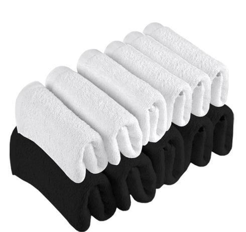 Kit 12 Toalhas de Rosto Para Salão Beleza 100% Algodão 40 x 65 cm Branca Preta - Beira Rio Menor preço em Kit 12 Toalhas de Rosto Para Salão Beleza 100% Algodão 40 x 65 cm Branca Preta - Beira Rio
