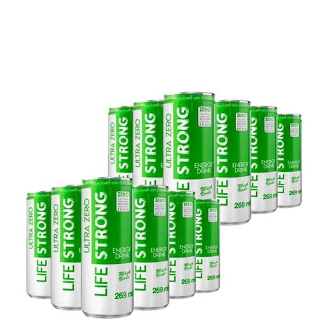 Kit 12 Un Life Strong Ultra Zero 269ml Energy Drink Menor preço em Kit 12 Un Life Strong Ultra Zero 269ml Energy Drink