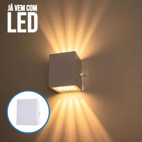 kit 12x Arandela Efeito 10 Fachos Alumínio Branca + lâmpada Led G9 7w Branco Quente St910 - Starlumen Menor preço em kit 12x Arandela Efeito 10 Fachos Alumínio Branca + lâmpada Led G9 7w Branco Quente St910 - Starlumen