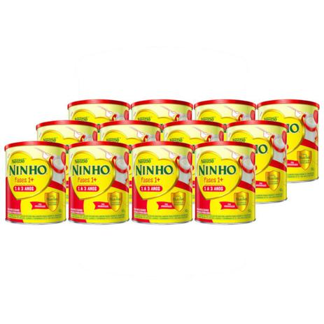 Kit 12x Fórmula Infantil Em Pó Nestlé Ninho Fases 1+ Em Lata De 400g - Eximia Menor preço em Kit 12x Fórmula Infantil Em Pó Nestlé Ninho Fases 1+ Em Lata De 400g - Eximia