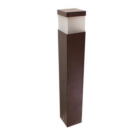 Kit 12x Poste luminária para jardim balizador 50cm E27 marrom st222 - Starlumen Menor preço em Kit 12x Poste luminária para jardim balizador 50cm E27 marrom st222 - Starlumen
