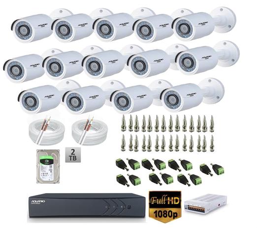 Kit 14 Câmeras Full HD Dvr 16 Canais Penta Híbrido HD2T - Aquário Menor preço em Kit 14 Câmeras Full HD Dvr 16 Canais Penta Híbrido HD2T - Aquário