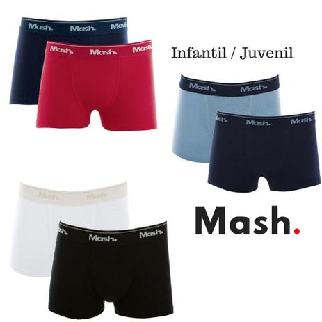 Kit 14 Cuecas Boxer Box Infantil Juvenil Mash Algodão 110.07 Menor preço em Kit 14 Cuecas Boxer Box Infantil Juvenil Mash Algodão 110.07