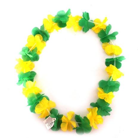 Kit 15 Colar Havaiano Tecido Verde E Amarelo - Aluá festas Menor preço em Kit 15 Colar Havaiano Tecido Verde E Amarelo - Aluá festas