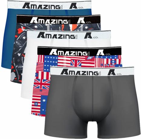 Kit 15 Cuecas Plus Size Atacado Extra G Microfibra Boxer - amazing Menor preço em Kit 15 Cuecas Plus Size Atacado Extra G Microfibra Boxer - amazing