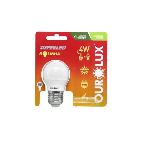 Kit 15 Lâmpadas Led 4w Bolinha E27 Branca Quente 2700k Ourolux Menor preço em Kit 15 Lâmpadas Led 4w Bolinha E27 Branca Quente 2700k Ourolux