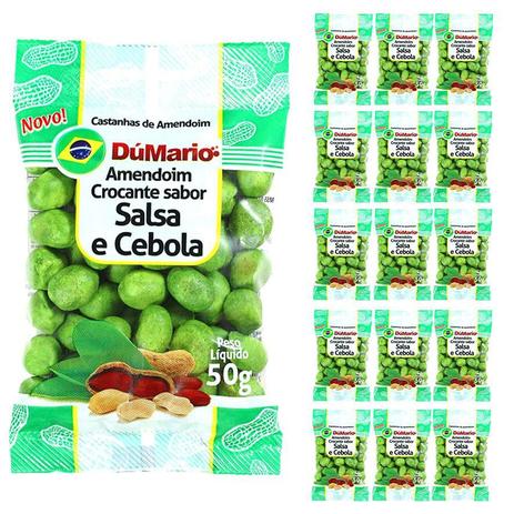 Kit 15 Pacotes Amendoim Crocante Sabor Cebola Salsa 50 gramas - Amendoim dumario Menor preço em Kit 15 Pacotes Amendoim Crocante Sabor Cebola Salsa 50 gramas - Amendoim dumario