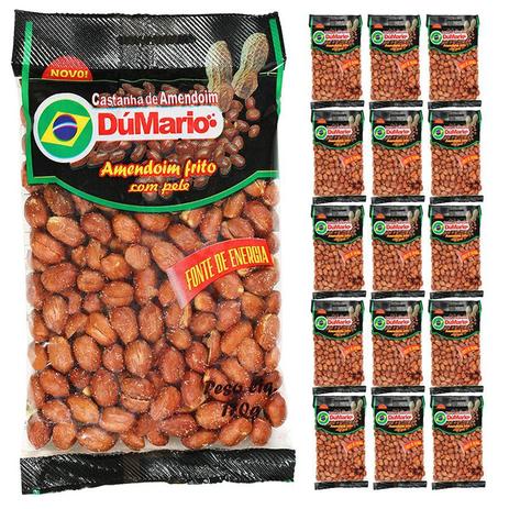 Kit 15 Pacotes Amendoim Frito com Casca Salgado 170 gramas - Amendoim dumario Menor preço em Kit 15 Pacotes Amendoim Frito com Casca Salgado 170 gramas - Amendoim dumario