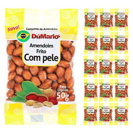 Kit 15 Pacotes Amendoim Frito com Casca Salgado 50 gramas - Amendoim dumario Menor preço em Kit 15 Pacotes Amendoim Frito com Casca Salgado 50 gramas - Amendoim dumario
