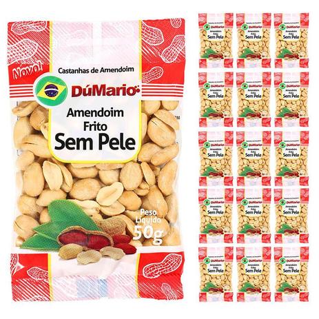 Kit 15 Pacotes Amendoim sem Casca Frito Salgado 50 gramas - Amendoim dumario Menor preço em Kit 15 Pacotes Amendoim sem Casca Frito Salgado 50 gramas - Amendoim dumario