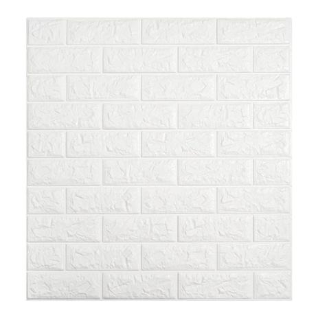 Kit 15 Placas Painel 3D Revestimento Tijolo Branco Auto Adesivo 70cm x 76cm - MAGMA Menor preço em Kit 15 Placas Painel 3D Revestimento Tijolo Branco Auto Adesivo 70cm x 76cm - MAGMA