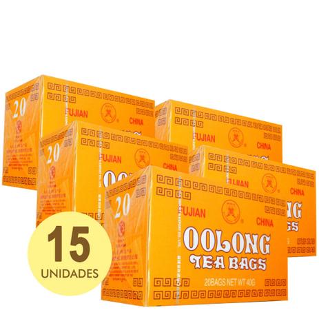 Kit 15x Chá Oolong - Oolong Tea Bags 40g (20 Sachês de 2g) Importado Fujian Menor preço em Kit 15x Chá Oolong - Oolong Tea Bags 40g (20 Sachês de 2g) Importado Fujian
