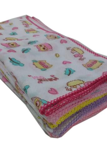 Kit 16 fraldas 6 cueiros 2 toalha banho 6 babador Menina - Minasrey Menor preço em Kit 16 fraldas 6 cueiros 2 toalha banho 6 babador Menina - Minasrey