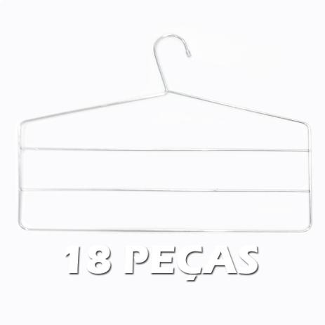 Kit 18 Cabide Calceiro Triplo Aço Cromado Luxo Reforçado para Calças Quartos e Closets Passerini - Mm passerini ltda é boa?