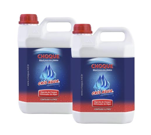 Kit 2 Algicidas De Choque 5 Litros Cris Água Menor preço em Kit 2 Algicidas De Choque 5 Litros Cris Água