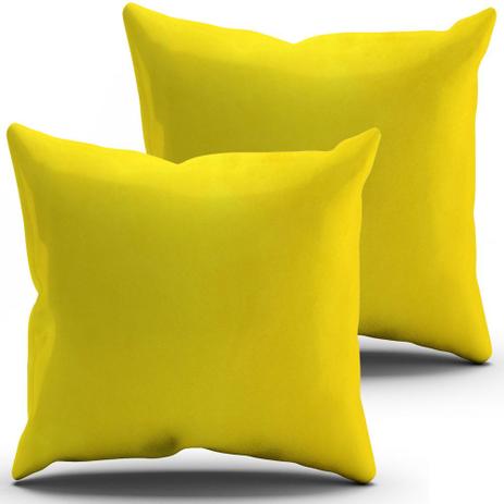 Menor preço em Kit 2 Almofadas Amarela 43x43cm cada - Lubrano decor