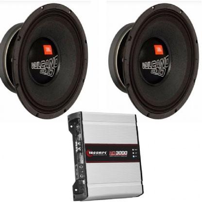 Kit 2 Alto Falantes JBL Vulcano 2.0 + Módulo HD3000 Taramps - Vinisound Menor preço em Kit 2 Alto Falantes JBL Vulcano 2.0 + Módulo HD3000 Taramps - Vinisound