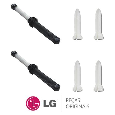 KIT 2 Amortecedores + 4 Travas do Amortecedor Lavadora e Lava e Seca LG WD-1403FD, WD-1403FDA Menor preço em KIT 2 Amortecedores + 4 Travas do Amortecedor Lavadora e Lava e Seca LG WD-1403FD, WD-1403FDA