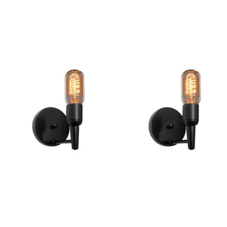 Kit/2 Arandela Lustre Retro MD-2028 Preta Suporte para Lampada - Vivare iluminação Menor preço em Kit/2 Arandela Lustre Retro MD-2028 Preta Suporte para Lampada - Vivare iluminação
