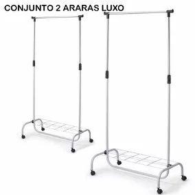 Kit 2 Arara Luxo Com Grade E Regulável - Compre Agora - Secalux Menor preço em Kit 2 Arara Luxo Com Grade E Regulável - Compre Agora - Secalux