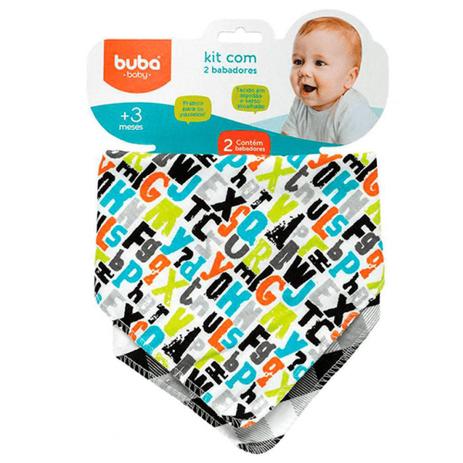 Kit 2 Babadores Buba Toys Letrinhas 3m+ - 08272 Menor preço em Kit 2 Babadores Buba Toys Letrinhas 3m+ - 08272